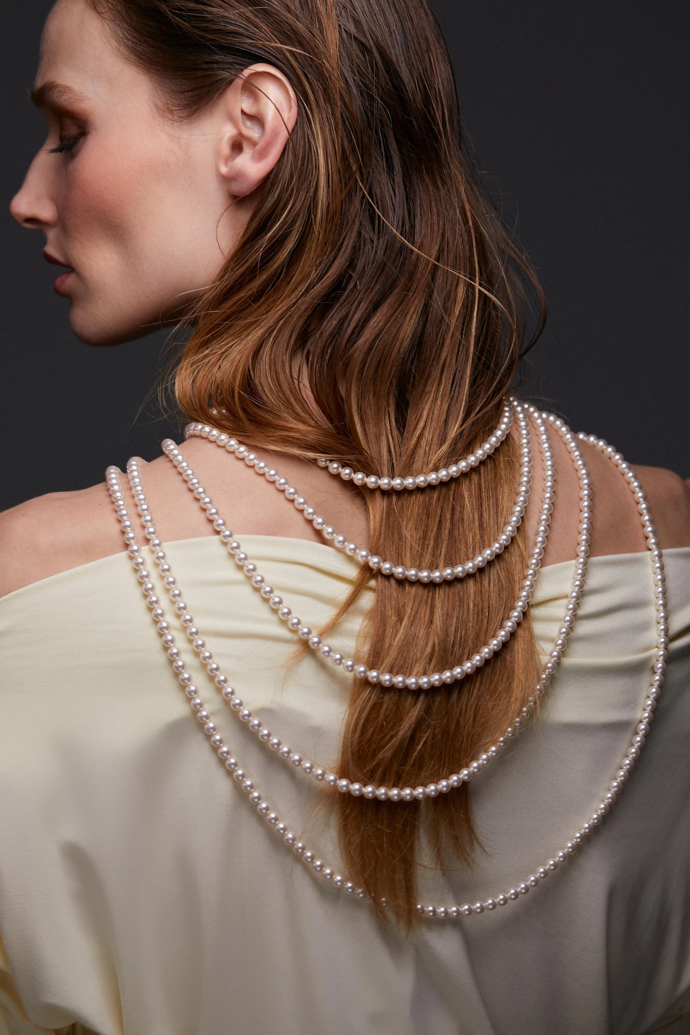 INGRID MULTI PEARL STRAND DOUBLE BROOCH