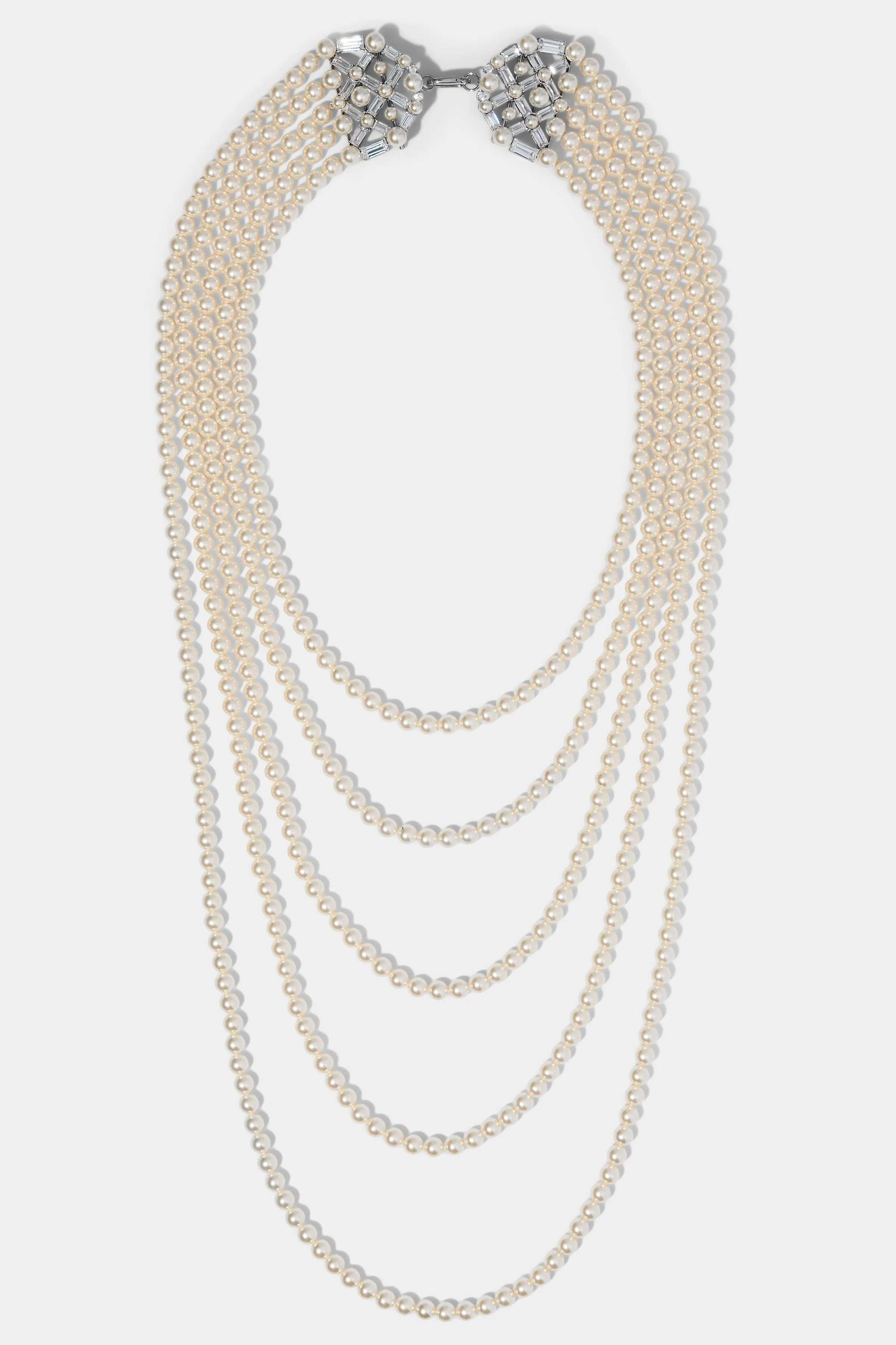 INGRID MULTI PEARL STRAND DOUBLE BROOCH
