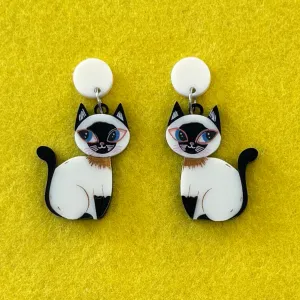 Jasmine the Siamese - earrings