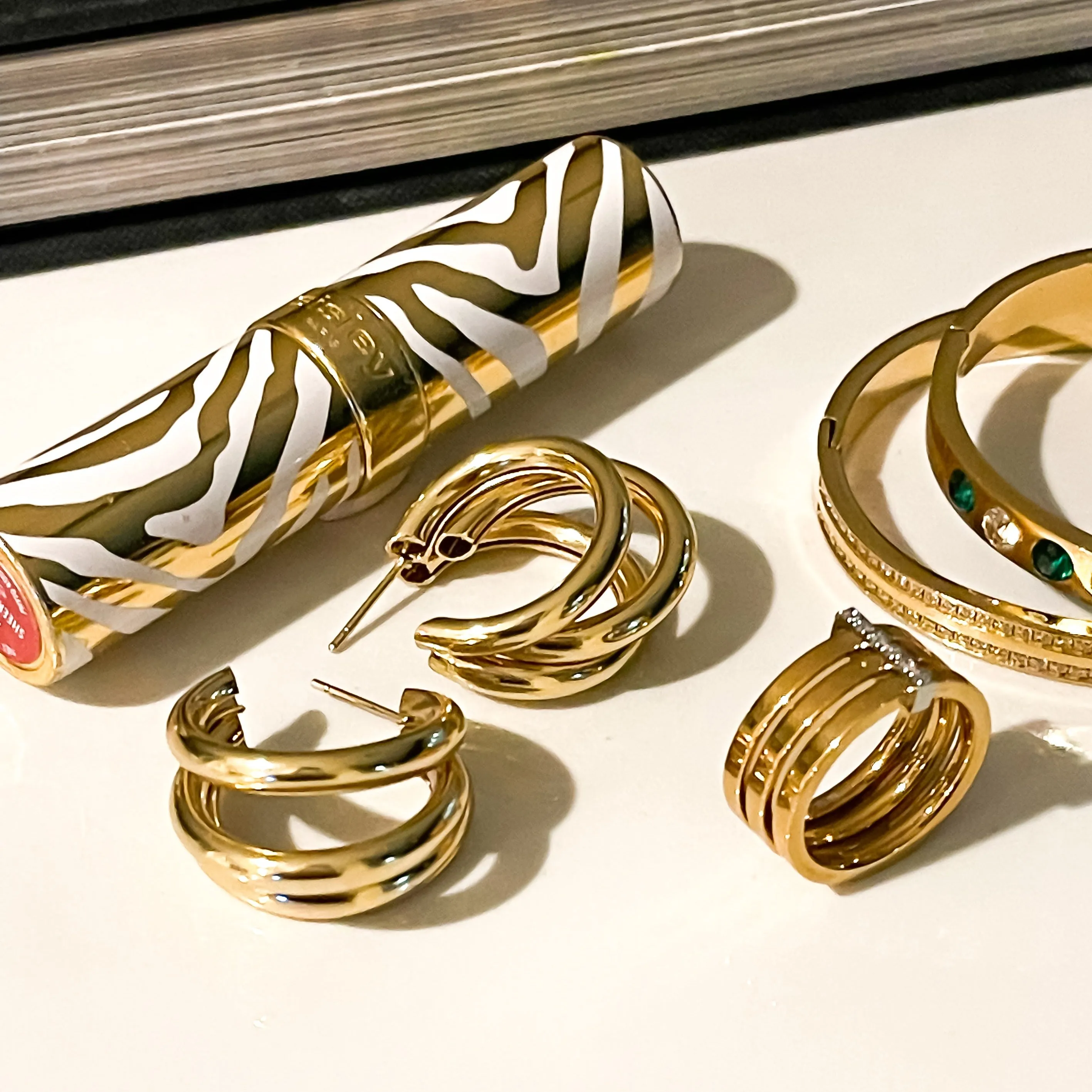 Kaleidoscope Emerald Bangle Cuff