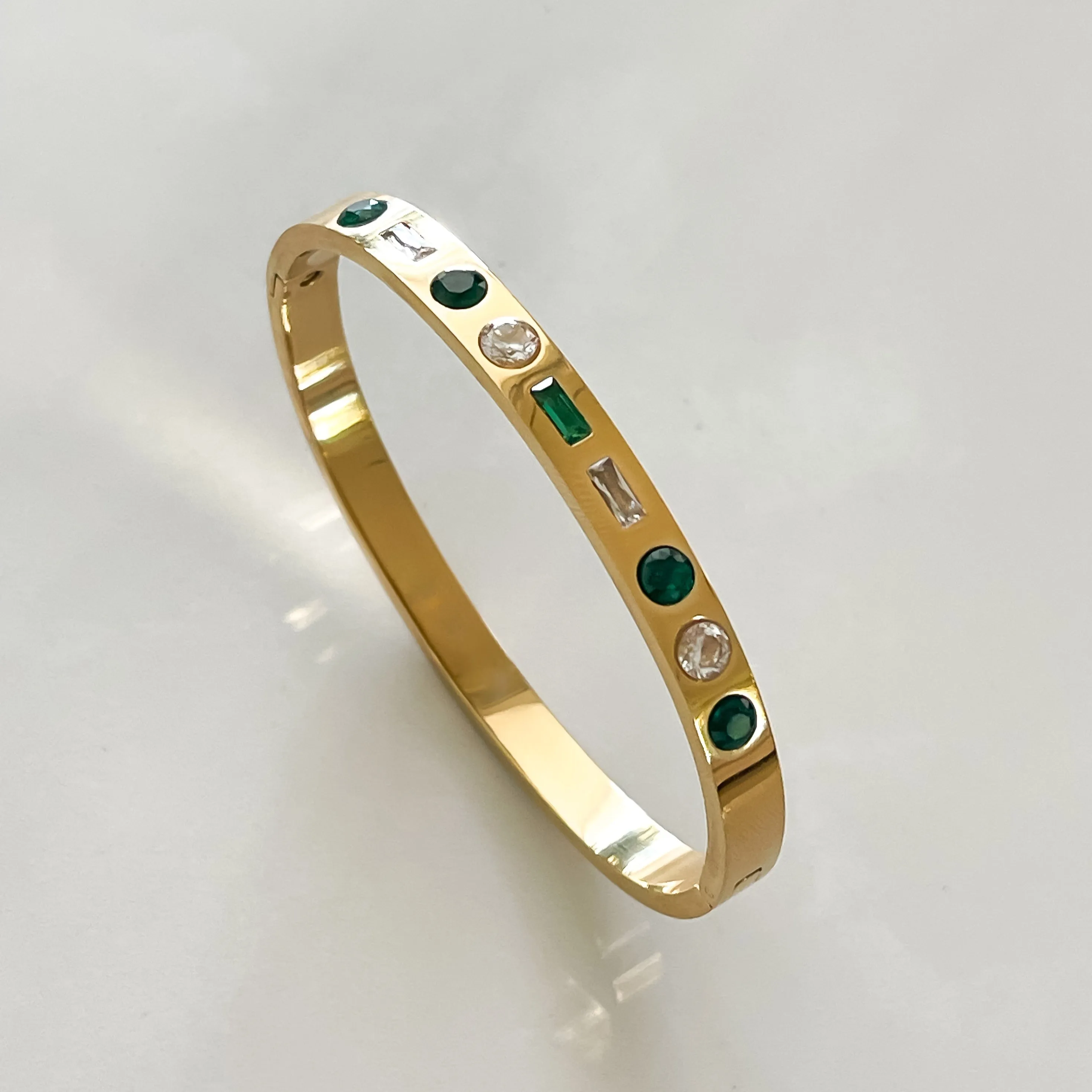 Kaleidoscope Emerald Bangle Cuff