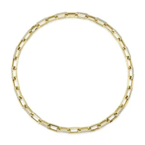 Kate 14K Yellow Gold 05.68 ct Diamond Paperclip Link Necklace