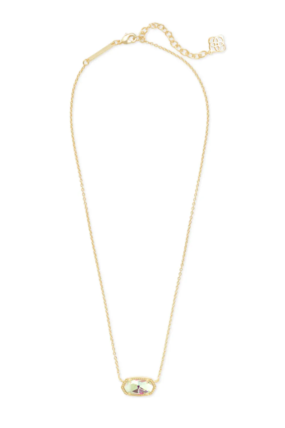 Kendra Scott Elisa Gold Pendant Necklace in Dichroic Glass | 4217716753