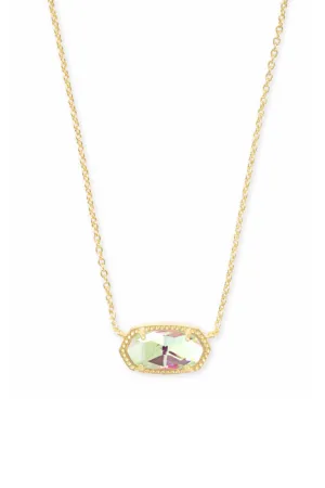 Kendra Scott Elisa Gold Pendant Necklace in Dichroic Glass | 4217716753