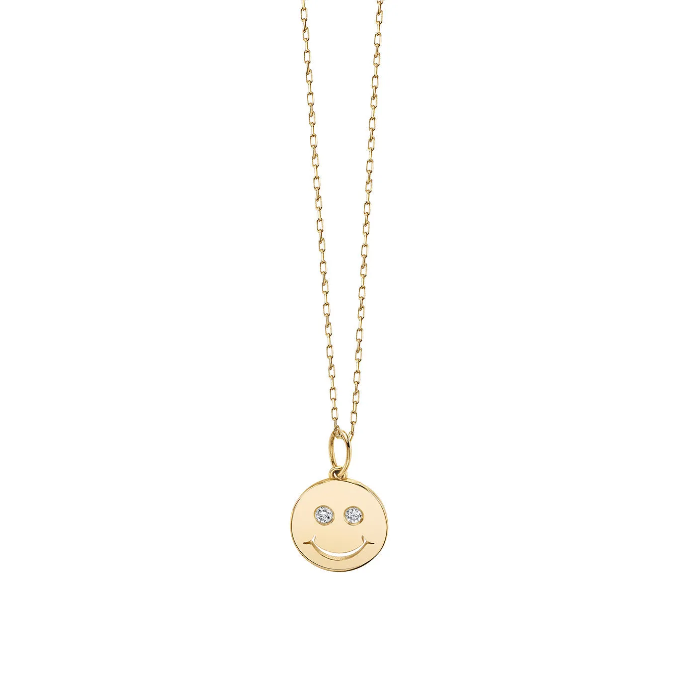 Kids Collection Gold & Diamond Happy Face Necklace