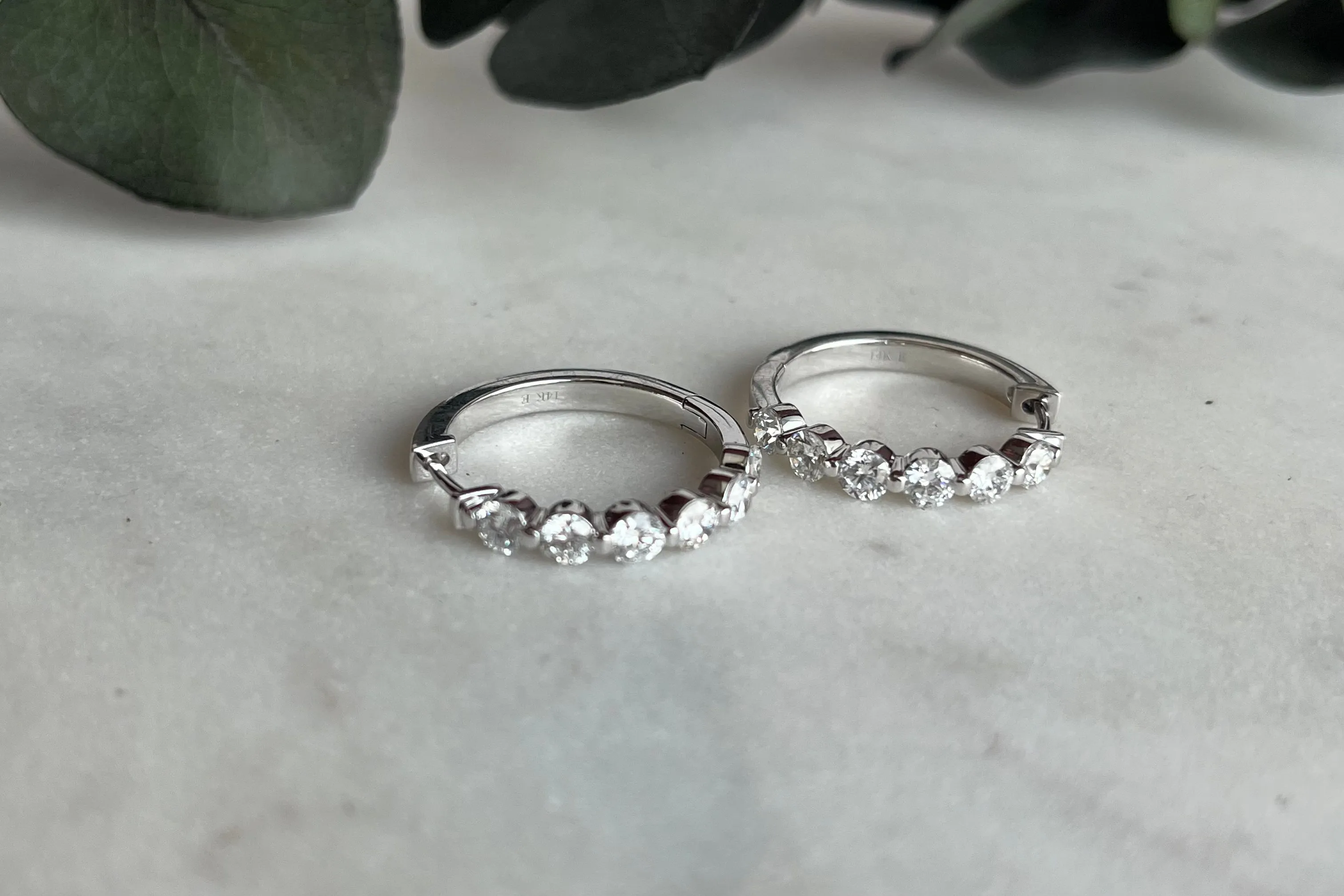 lab grown Diamond Hoops 2.36 TCW