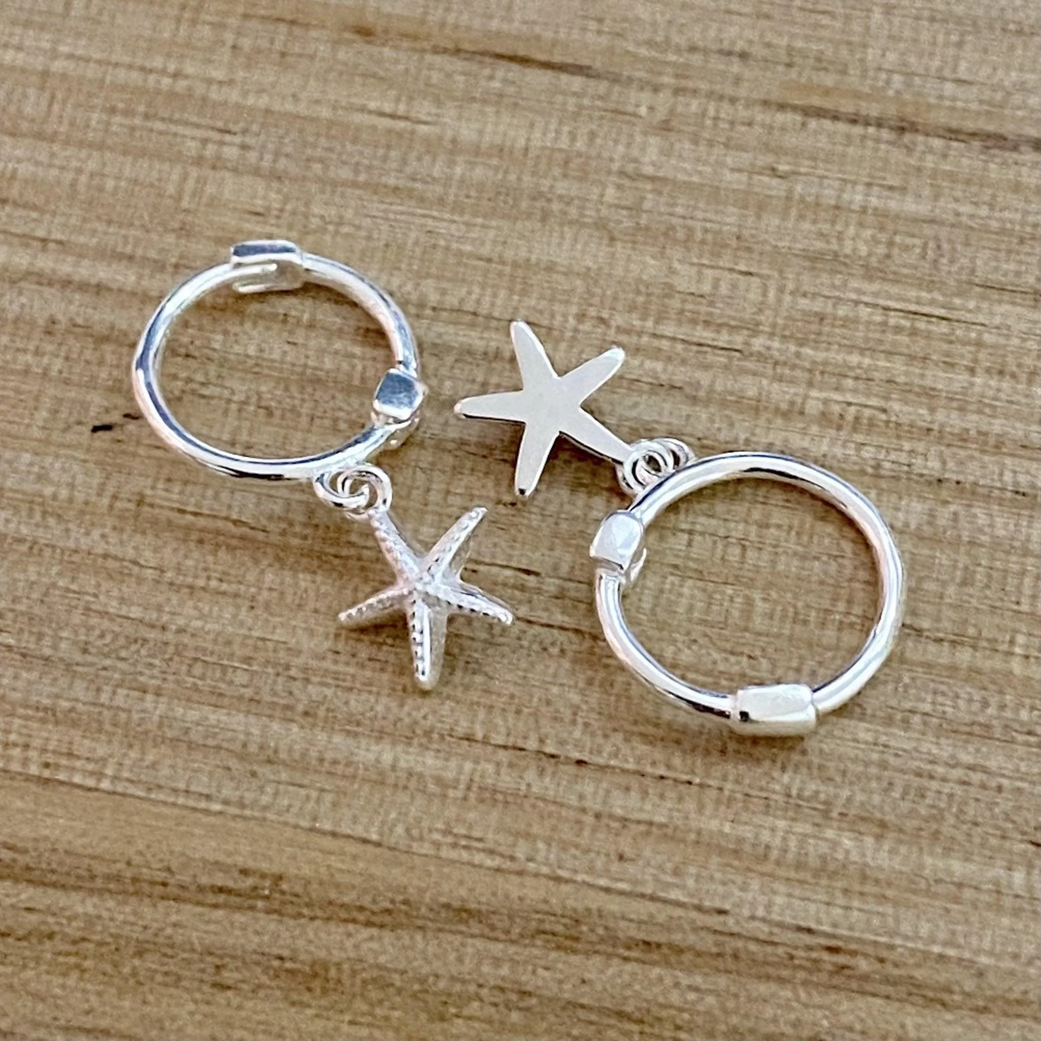 Laihas Mini Sea Star Hoop Earrings