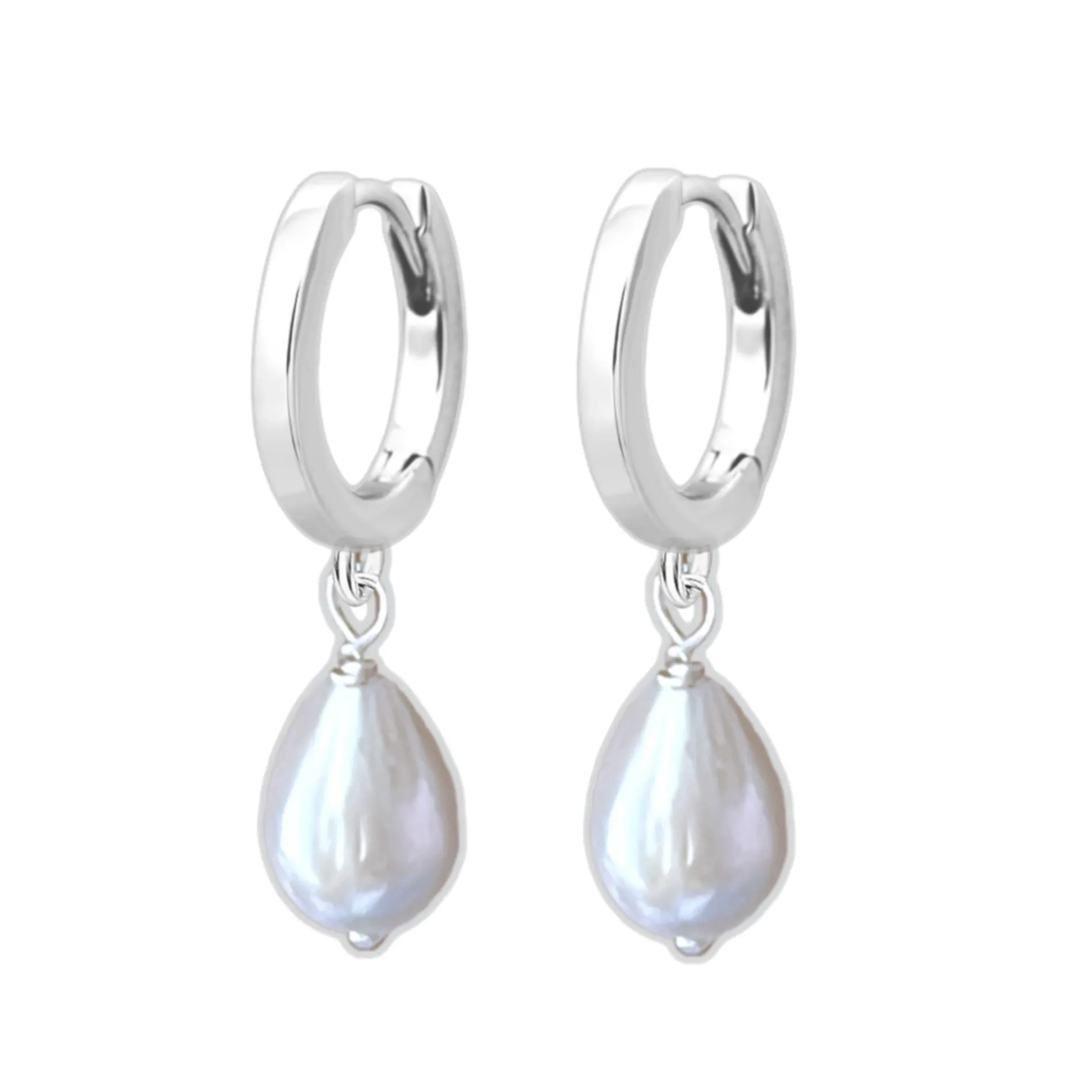 Laihas Pearly Hearts Natural Pearl Hoop Earrings