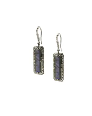 Landa Slab Earrings: Labradorite