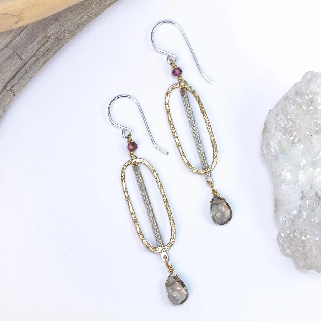 Laura J Topaz Fusion Earrings