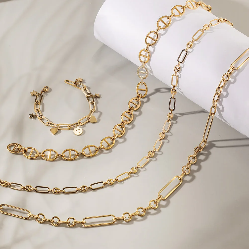 LAUREN PAPERCLIP BOLO NECKLACE