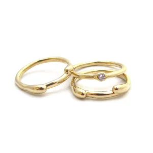 Lava Diamond Stack Rings