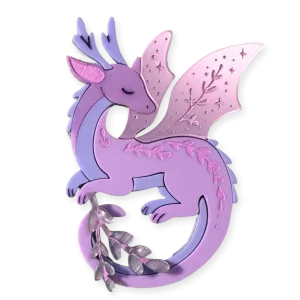 Lavender the Dragon 🐉 - Brooch - Set of 2