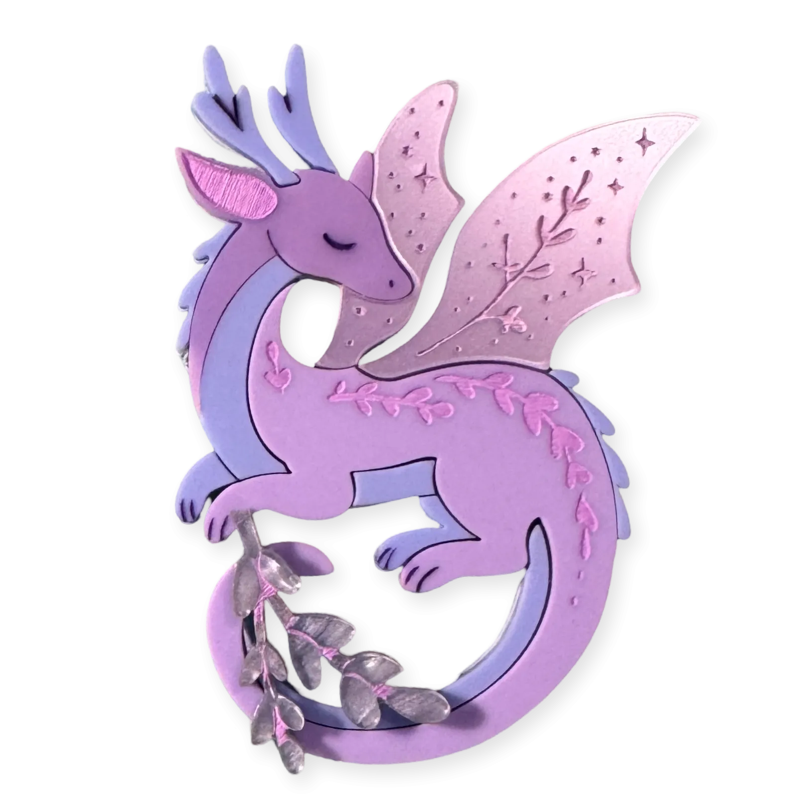 Lavender the Dragon 🐉 - Brooch - Set of 2