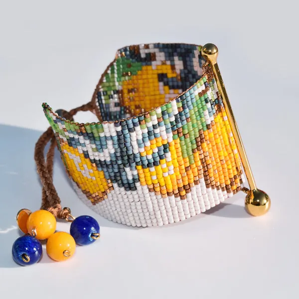 LEMON BRACELET IN WHITE, YELLOW, GREEN AND INDIGO COLORS