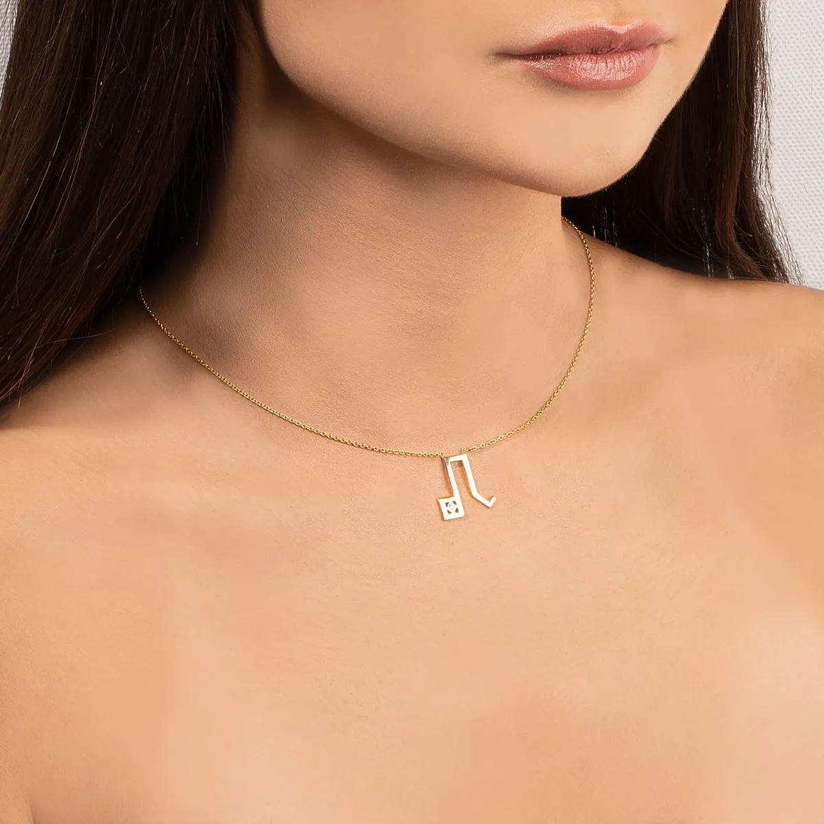 Leo Zodiac Sign Diamond Necklace