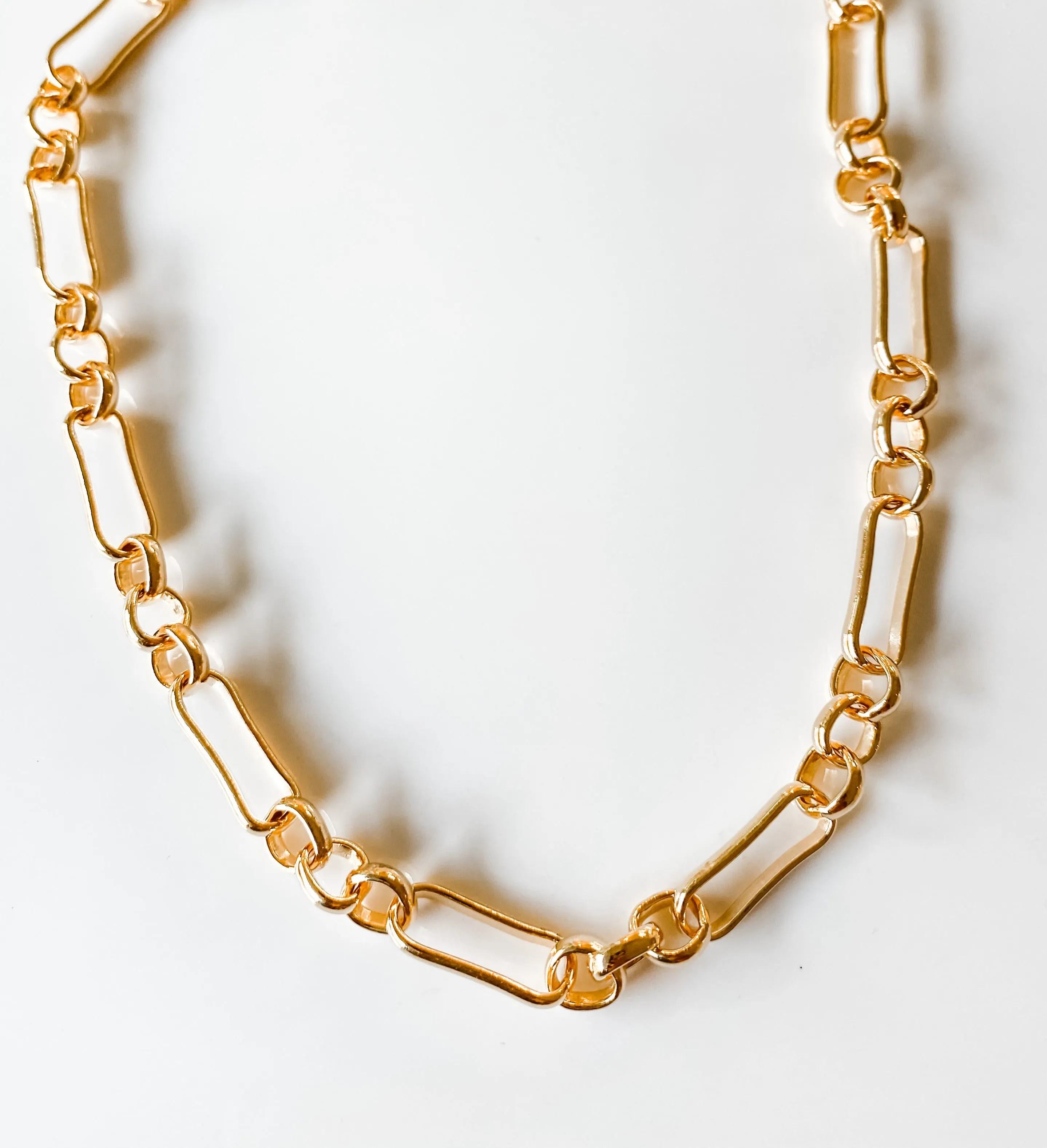 LINDY LONG AND SHORT PAPERCLIP CHAIN