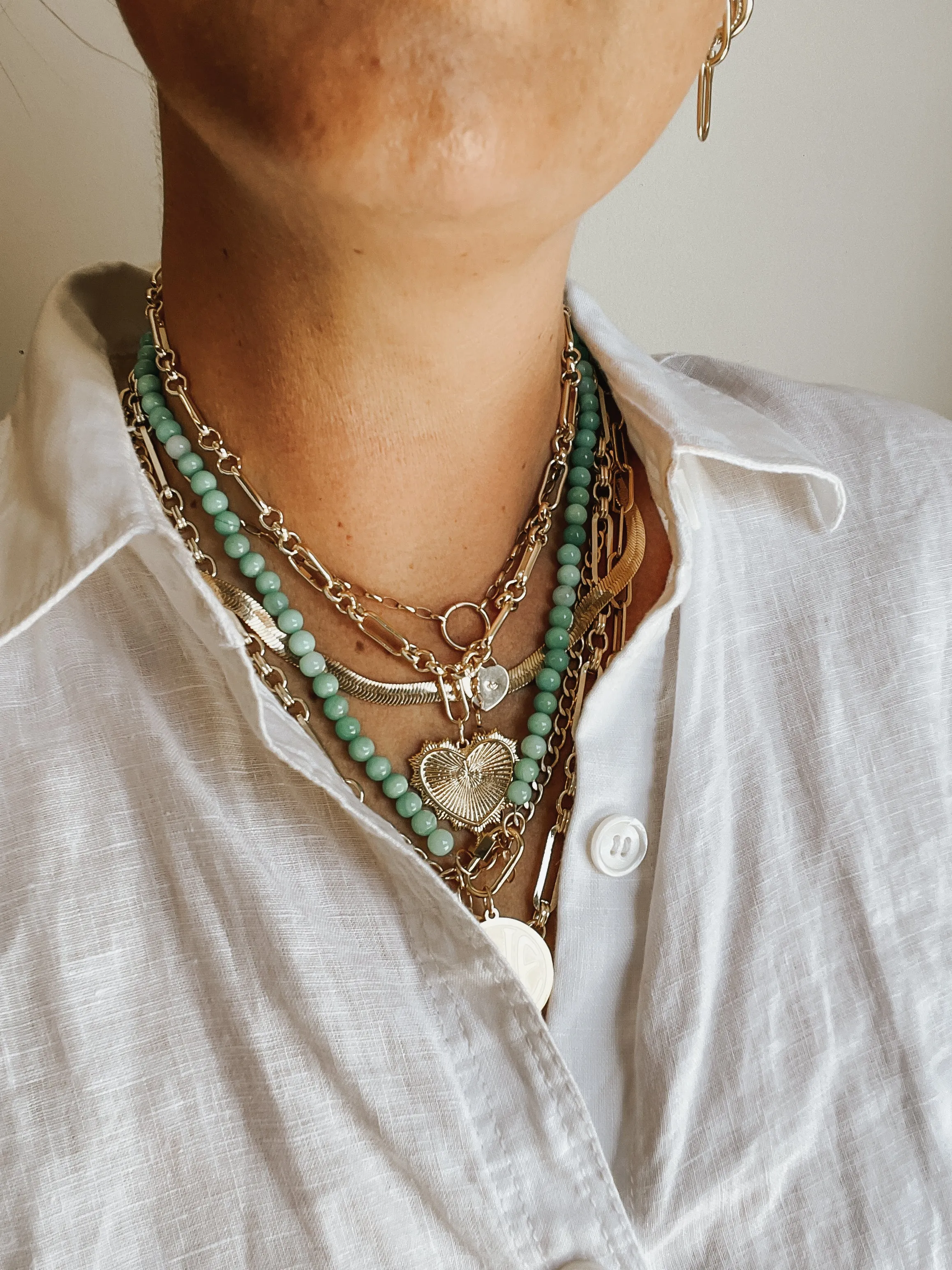 LINDY LONG AND SHORT PAPERCLIP CHAIN
