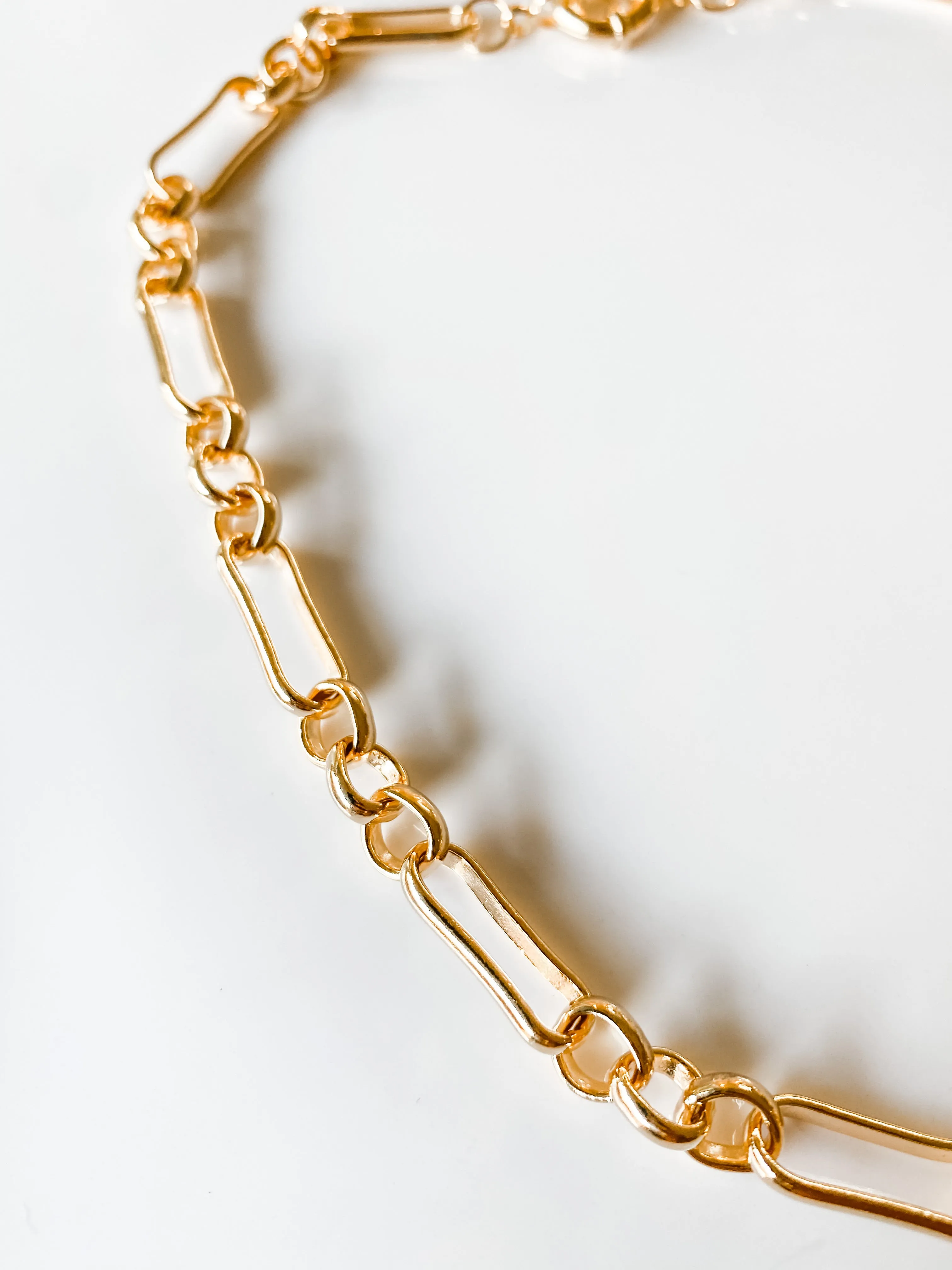 LINDY LONG AND SHORT PAPERCLIP CHAIN