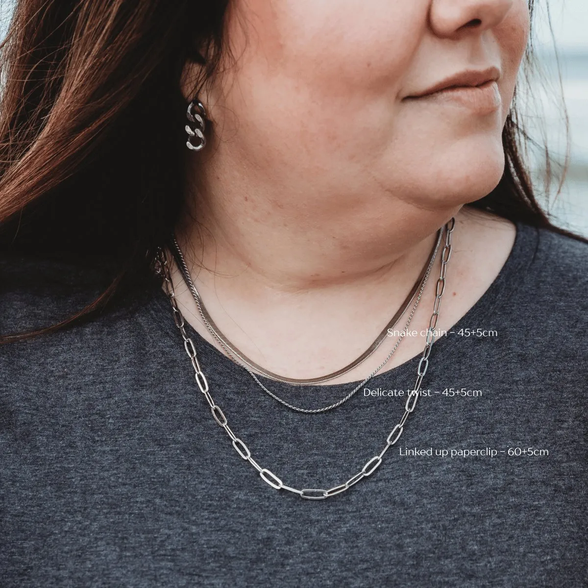 Linked Up Paperclip Chain Necklace - Gold or Silver
