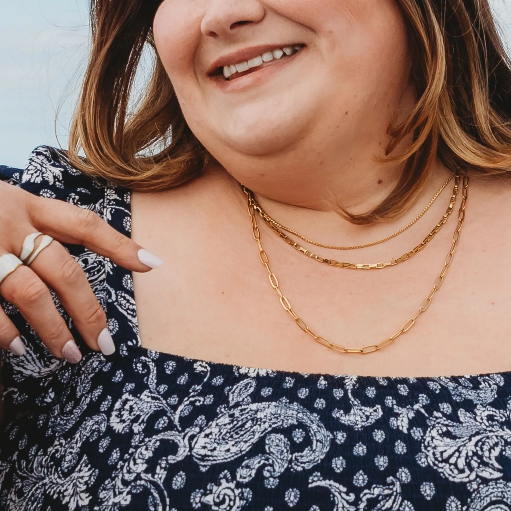 Linked Up Paperclip Chain Necklace - Gold or Silver