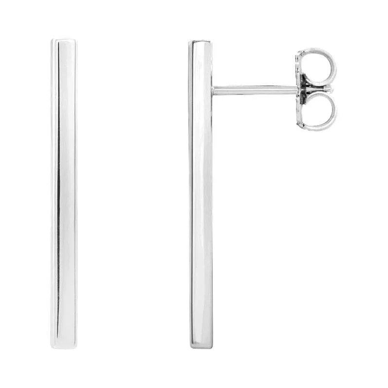 Long Gold Bar Earrings