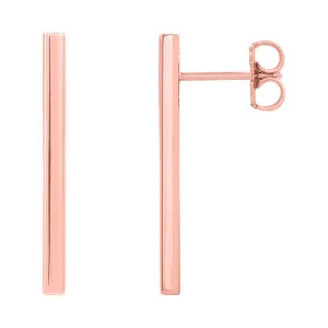 Long Gold Bar Earrings