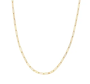 Long Link Gold Chain Necklace 24"