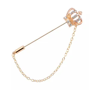 Long-Pin Crown Anchor Rudder Flower Lapel Brooch 4 Pack