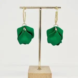 Louisa Petal Earrings (Green)