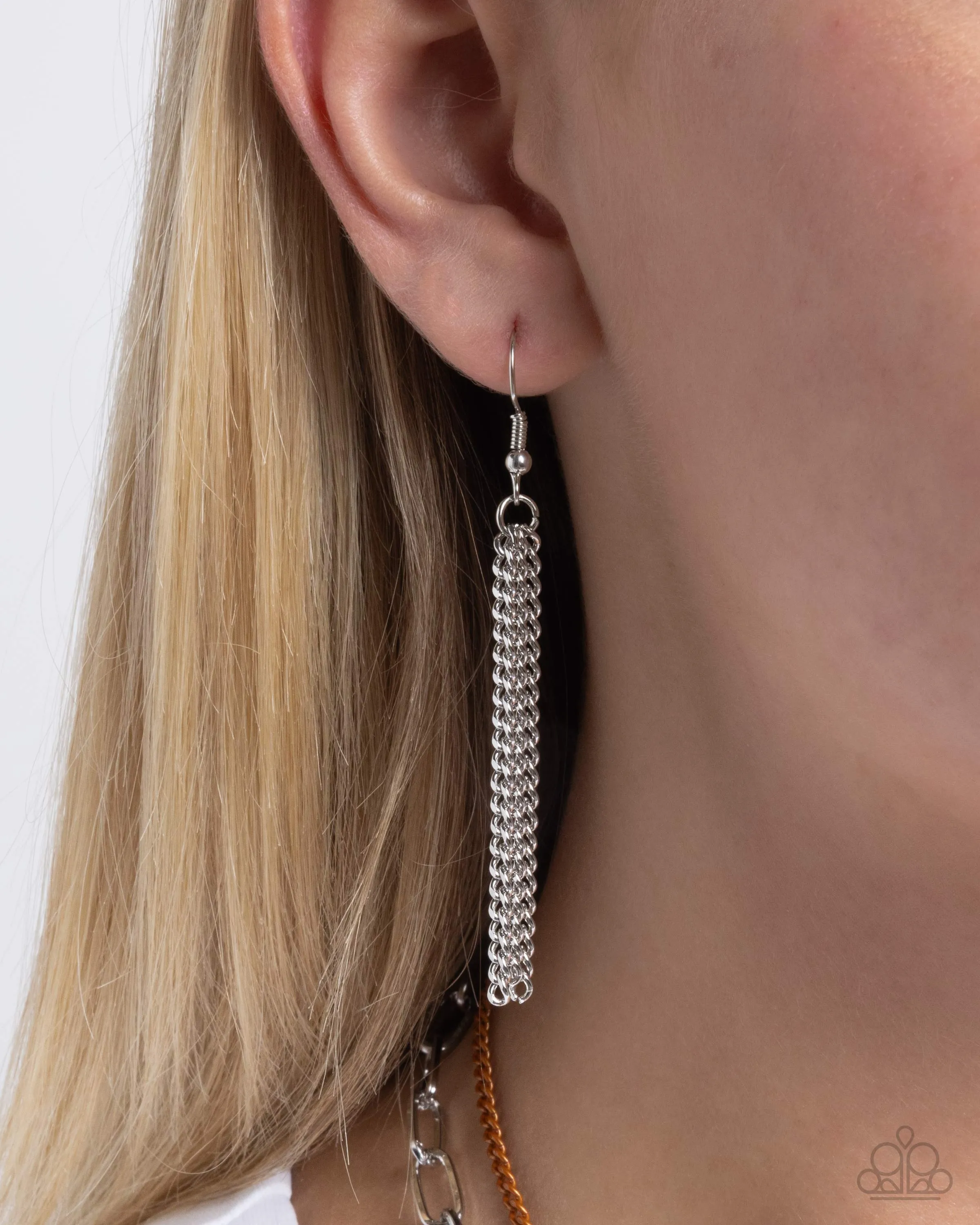 Love Comes and Goes... - Orange (Heart) Earring