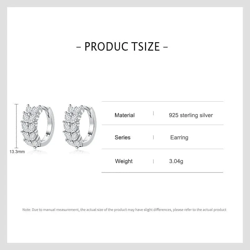 Lucky Leaves Hoop Earrings in Sterling Silver