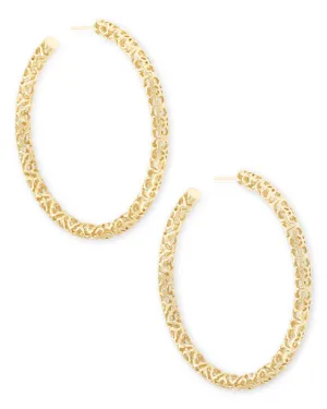 Maggie Large Filigree Hoop Earrings