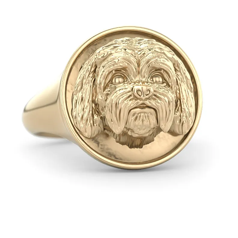 Maltese Classic Round Signet Ring