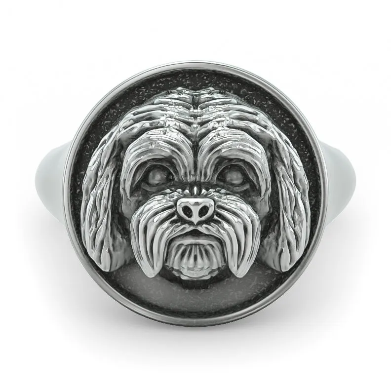 Maltese Classic Round Signet Ring