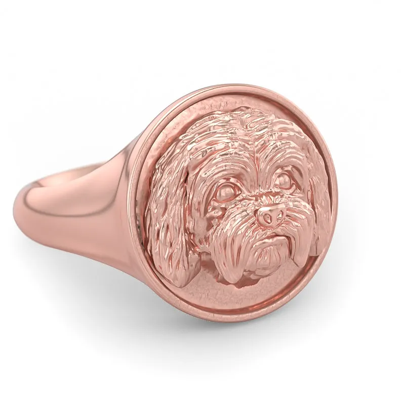 Maltese Classic Round Signet Ring