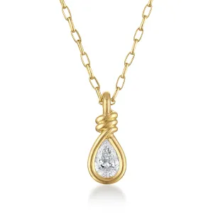 Mara Twist Pendant- Pear Cut Diamond