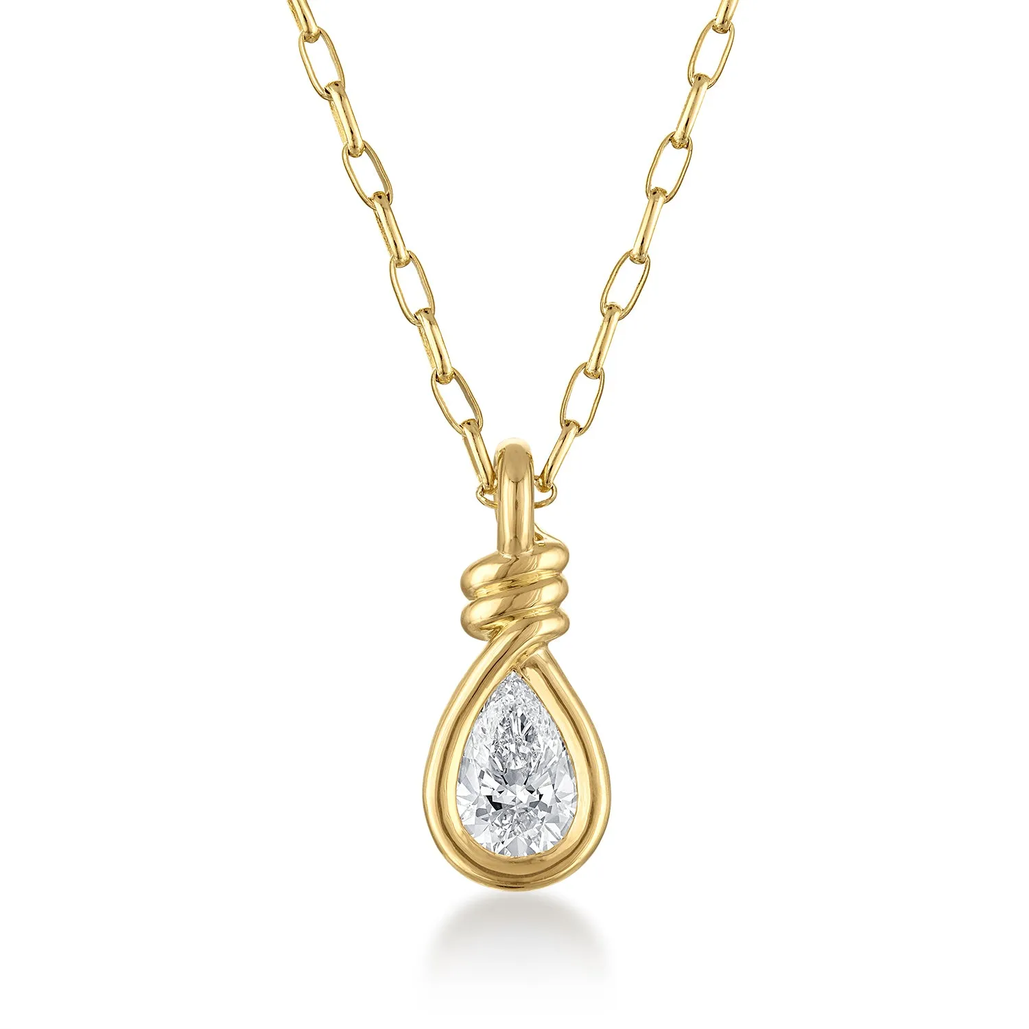 Mara Twist Pendant- Pear Cut Diamond