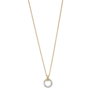 Marco Bicego Jaipur Mixed Metals Diamond Open Circle Pendant