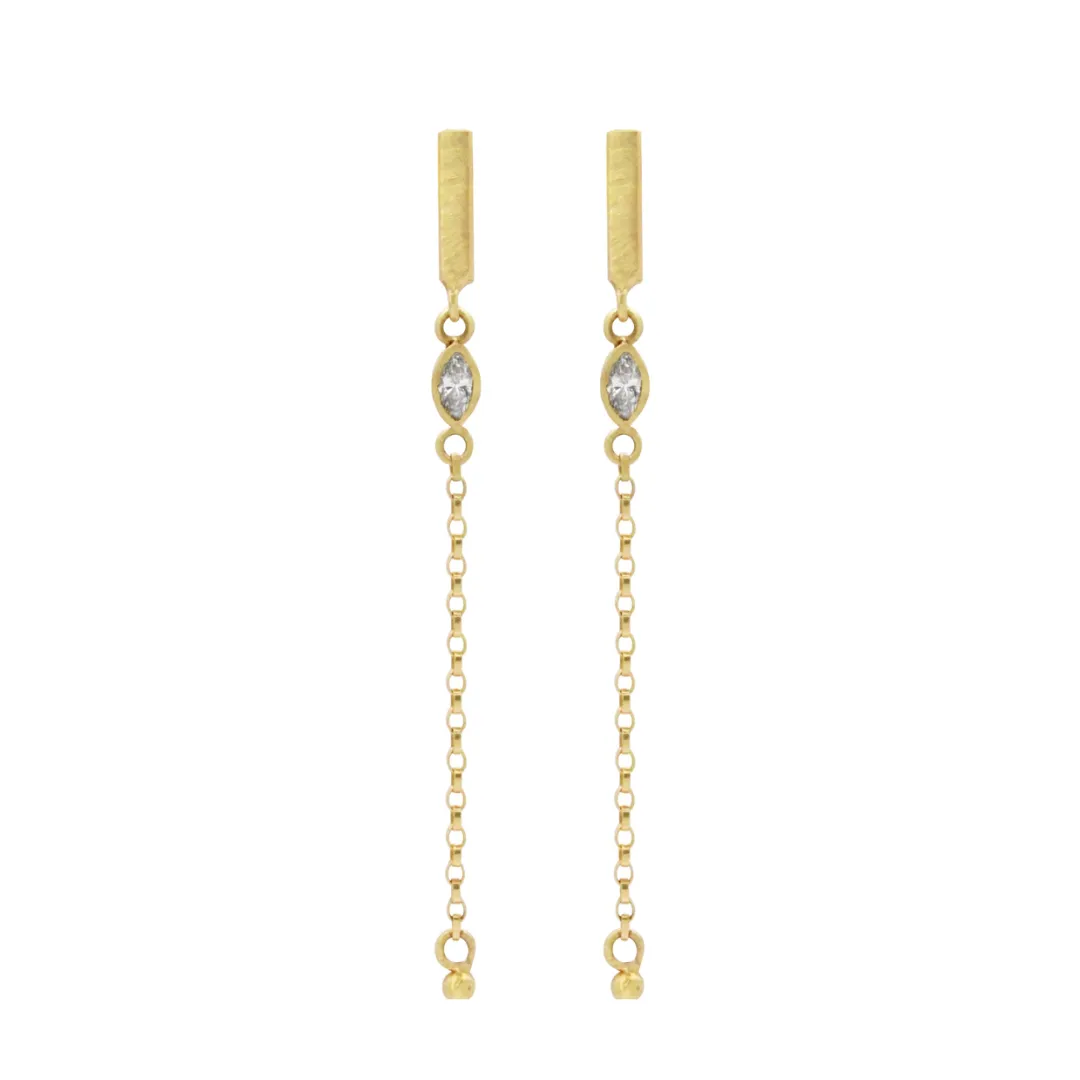 Marquise Bar Drop Earrings