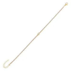 Marquise Bezel Thin Tennis Bracelet