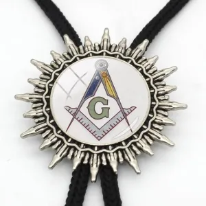 Master Mason Blue Lodge Bolo Tie - White Background
