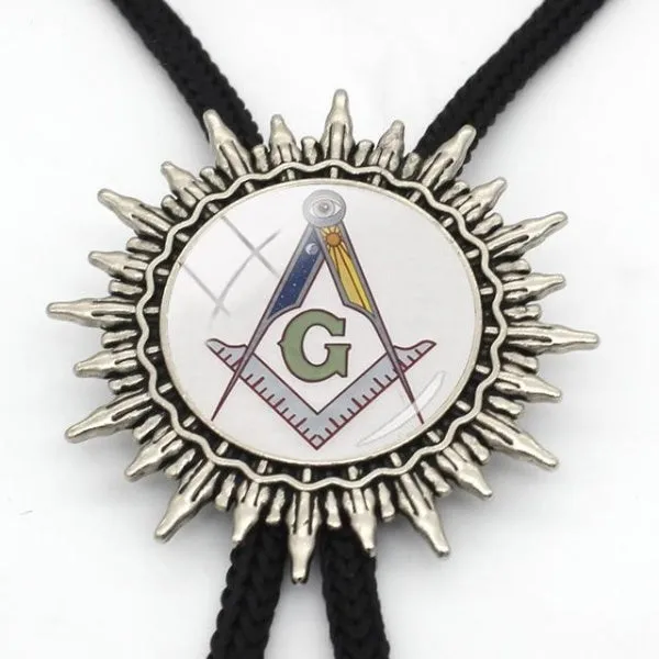 Master Mason Blue Lodge Bolo Tie - White Background