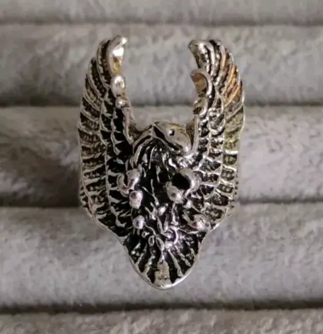 Mens Animal Rings Stainless Steel Eagle Punk Biker Ring Free Shipping Size 10
