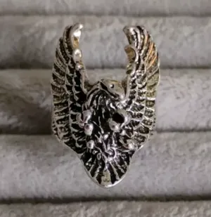 Mens Animal Rings Stainless Steel Eagle Punk Biker Ring Free Shipping Size 10