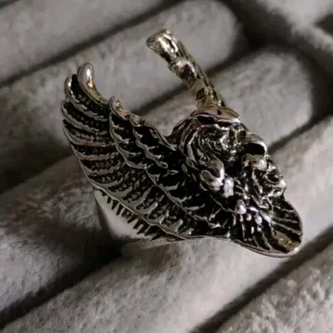 Mens Animal Rings Stainless Steel Eagle Punk Biker Ring Free Shipping Size 10