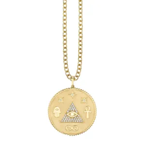 Men's Collection Gold & Diamond Egyptian Coin