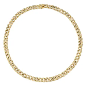 Men's Collection Gold & Pavé Small Diamond Link Necklace