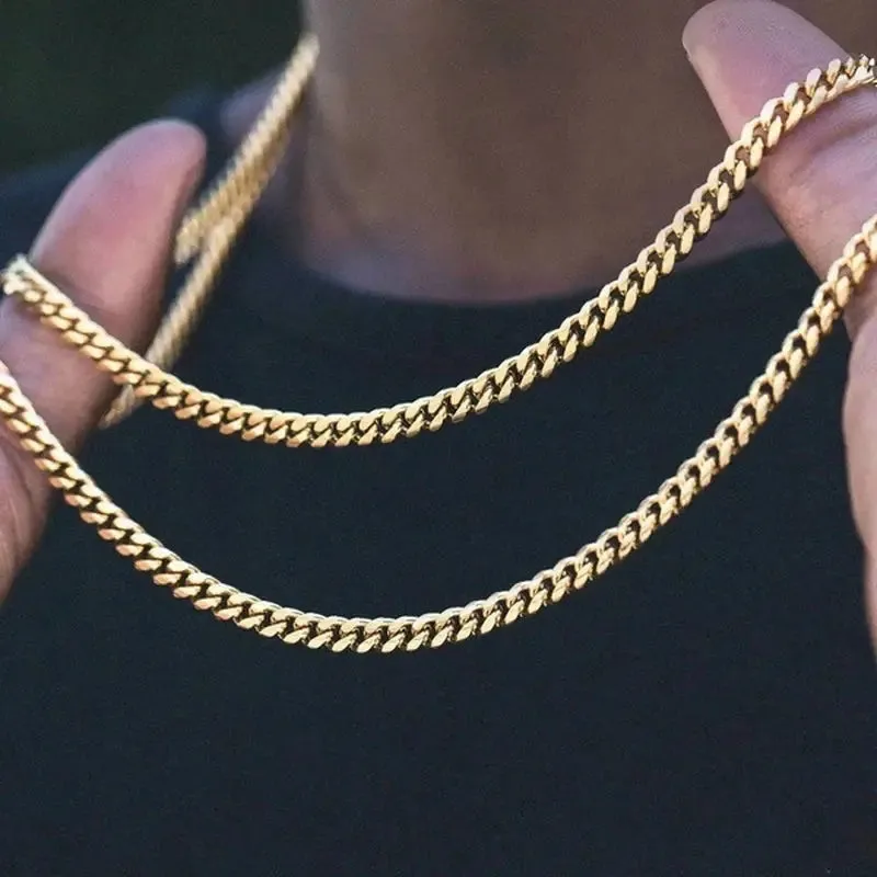 Men's Cuban Link Chain Necklace Hip Hop Style
