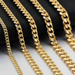 Men's Cuban Link Chain Necklace Hip Hop Style